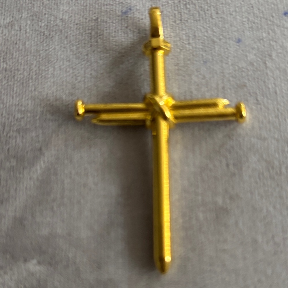 Stylish Gold Cross Charm